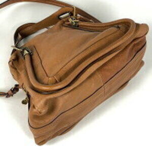 Chloe Leather Shoulder Bag Paraty Brown